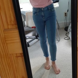 NWOT GU Japanese Denim Ankle Crop Jeans